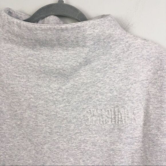 GYMSHARK | So Soft Light Gray Funnel Neck Sweatshirt Women’s Size Small - Picture 4 of 10